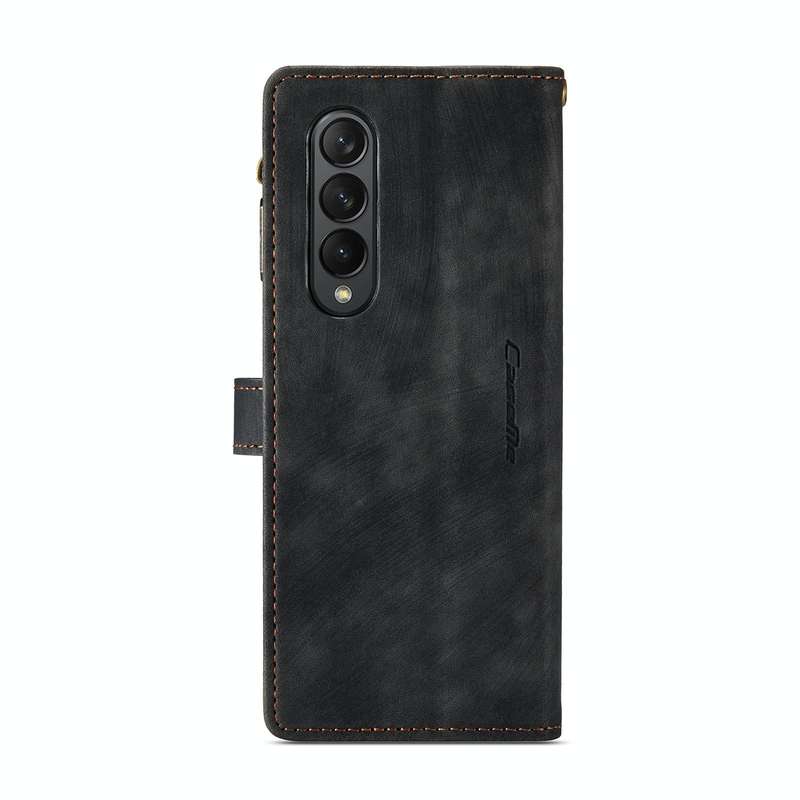 For Samsung Galaxy Z Fold3 5G CaseMe C30 Multifunctional Phone Leather Phone Case(Black)