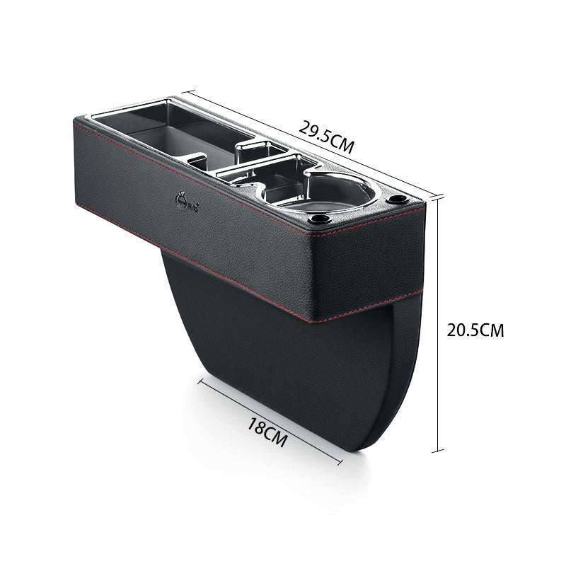SUSISUN SNH010 Car Seat Gap Storage Box, Style:Positive Drive USB Charging(Black)