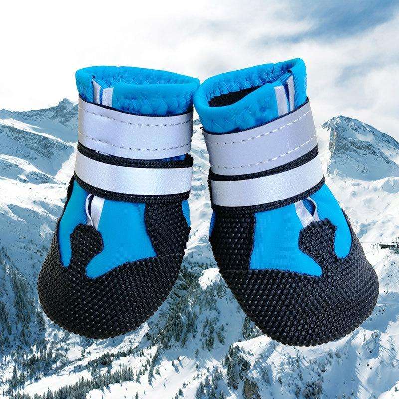 Wear-Resistant Non-Slip & Waterproof Pet Shoe Covers Medium And Large Dog Shoes(XL Lake Blue)