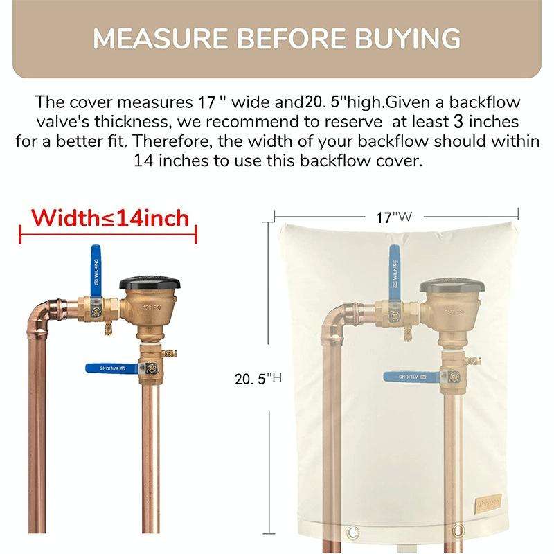 Outdoor Faucet Backflow Valves Anti-Freeze Cover Water Faucet Protector 62 x 63cm