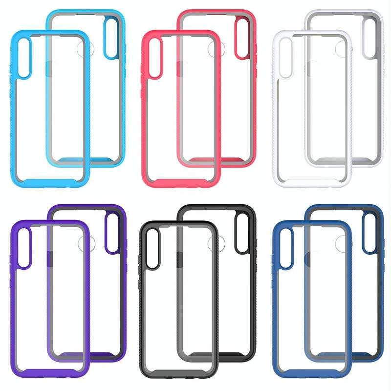 For Huawei Y7p Starry Sky Solid Color Series Shockproof PC + TPU Protective Case(Purple)