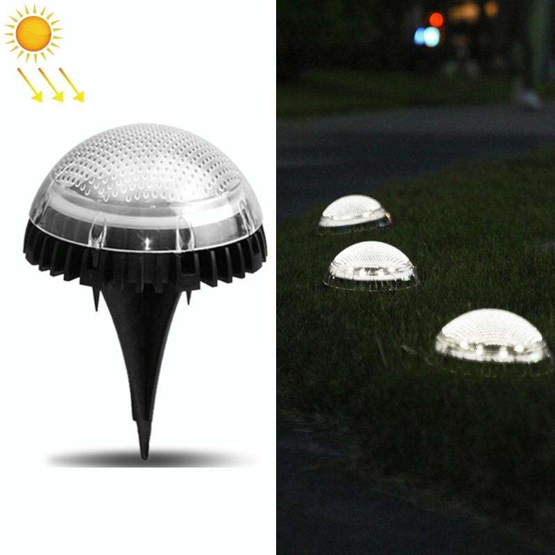 8 LEDs Solar Circular Underground Light Outdoor Waterproof Lawn Stair Light, Light Color: White L...