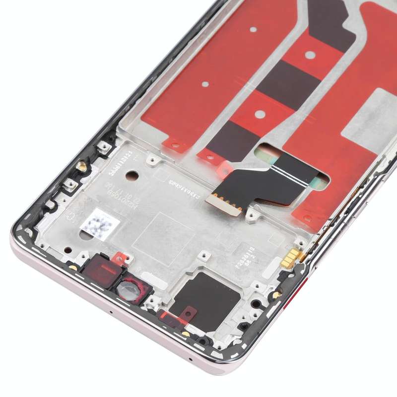 Original OLED LCD Screen for Honor 50 Digitizer Full Assembly with Frame(Silver)