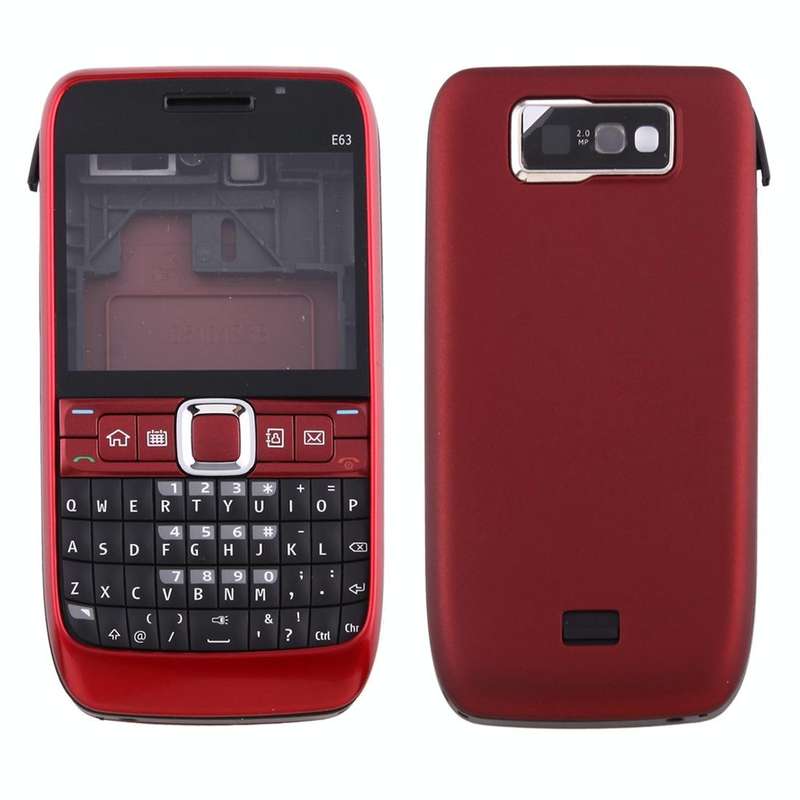 Full Housing Cover (Front Cover + Middle Frame Bezel + Battery Back Cover + Keyboard) for Nokia E...