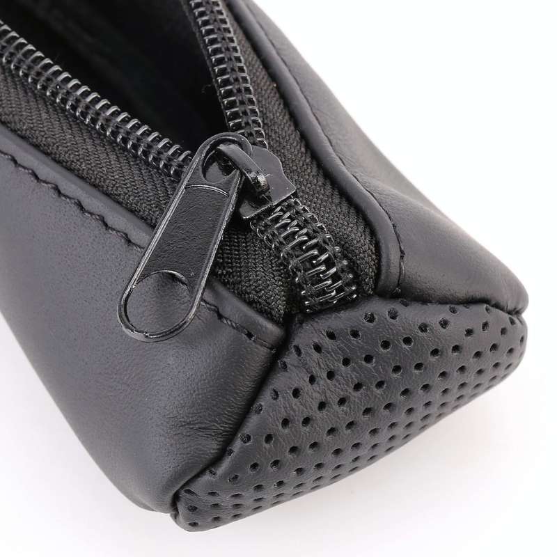 Universal Nonslip Breathable Genuine Leather Car Gear Shift Knob Cover(Black)