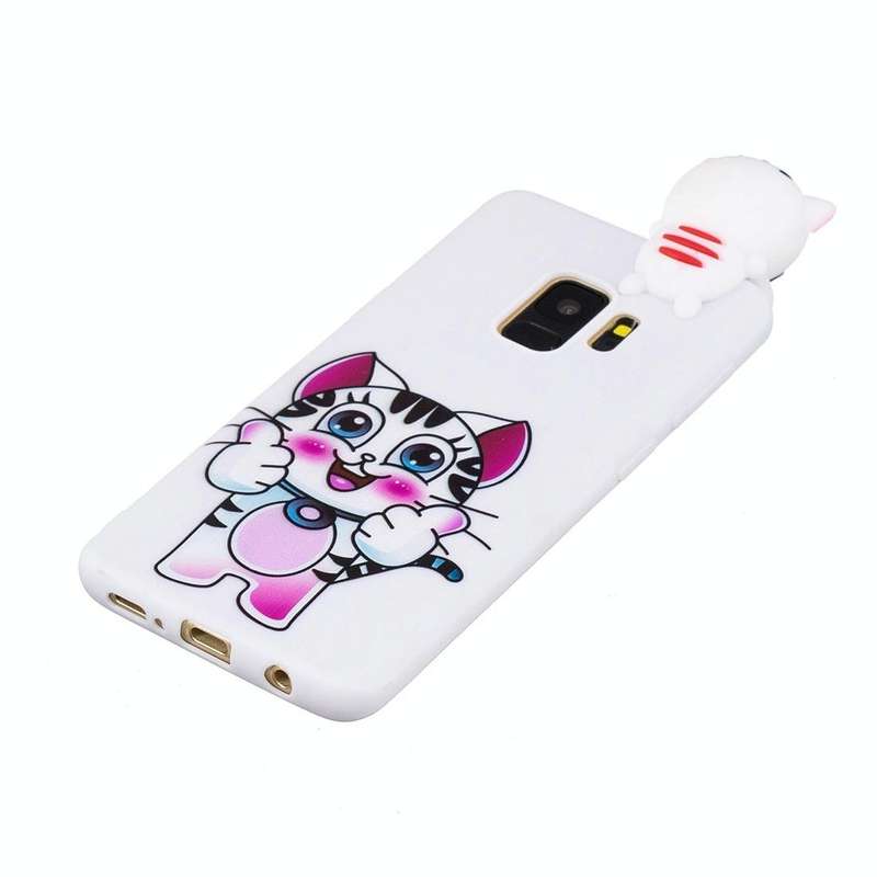 For Galaxy S9 Shockproof Cartoon TPU Protective Case(Cat)