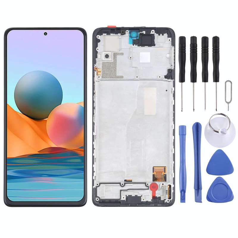 Original OLED LCD Screen and Digitizer Full Assembly With Frame for Xiaomi Redmi Note 10 Pro 4G /...