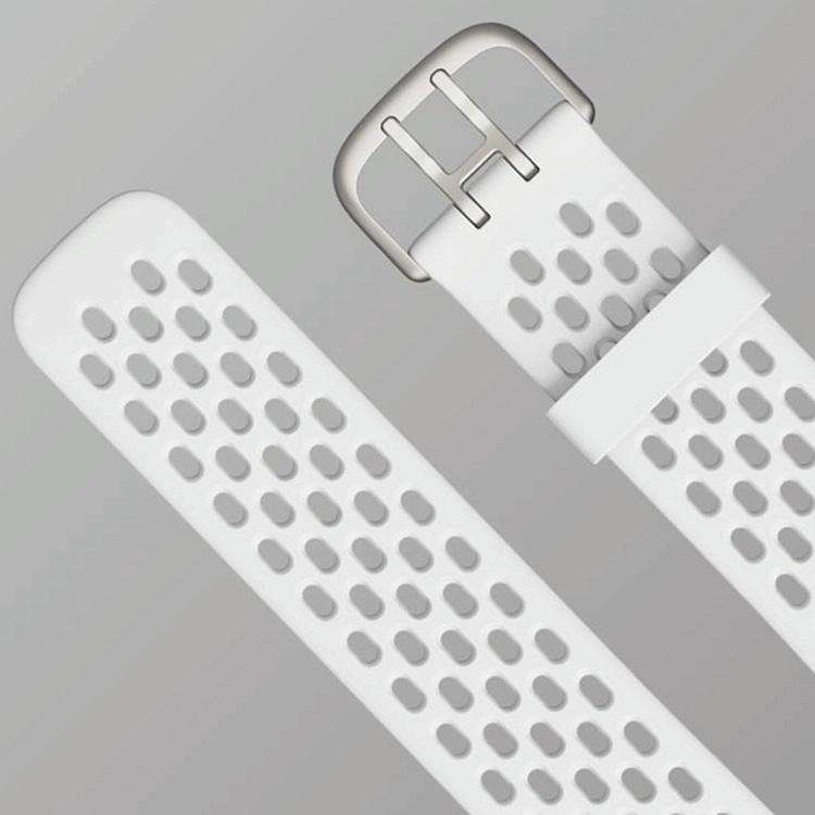 For Fitbit Charge 5 Silicone Hole Watch Band(Rock Grey)