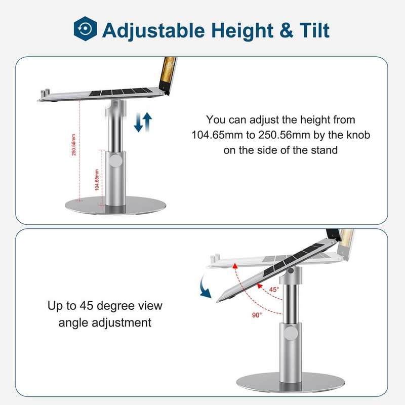 Z30 360 Rotating Lifting Aluminum Alloy Laptop Bracket(Silver)