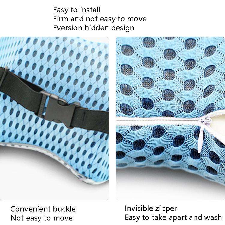 Car Supplies Lumbar Support Memory Foam Car Backrest Lumbar Cushion Seat Cushion Lumbar Pillow, C...