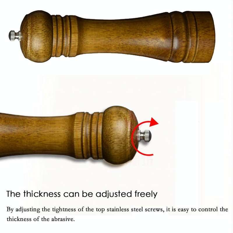 10 inch Length Classical Wooden Pepper Spice Salt Mill Grinder Muller