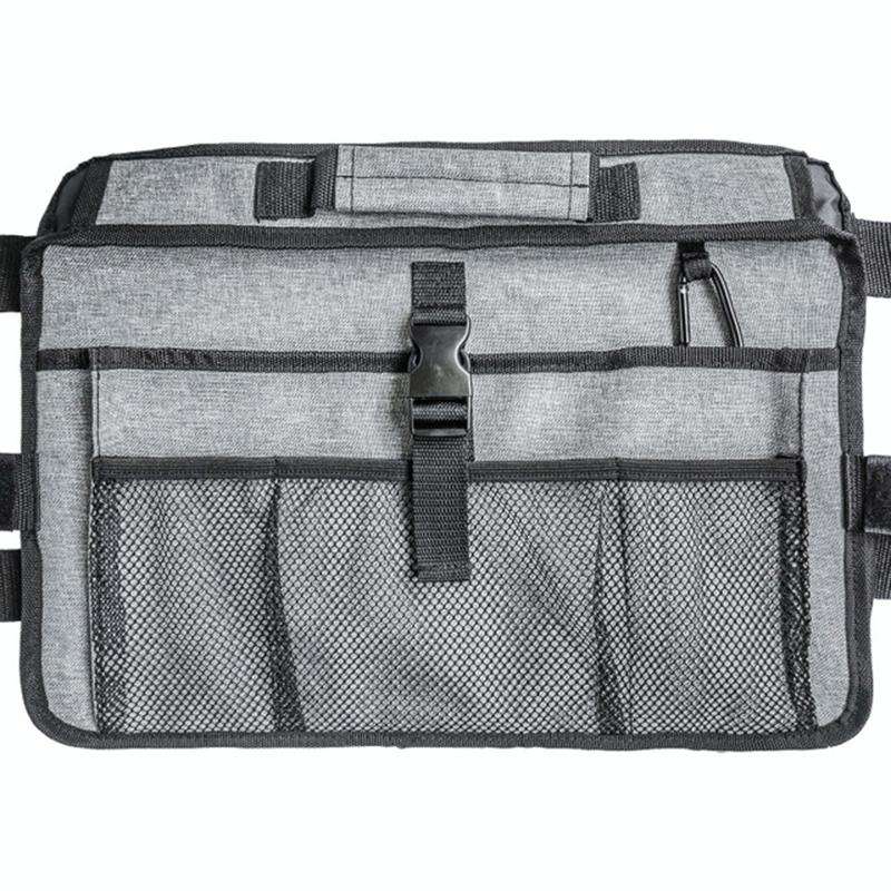 Wheelchair Walking Aid Adjustable Multifunctional Storage Bag(Gray)