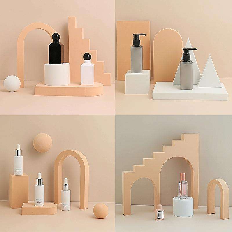 10 x 6cm Cylinder Geometric Cube Solid Color Photography Photo Background Table Shooting Foam Pro...