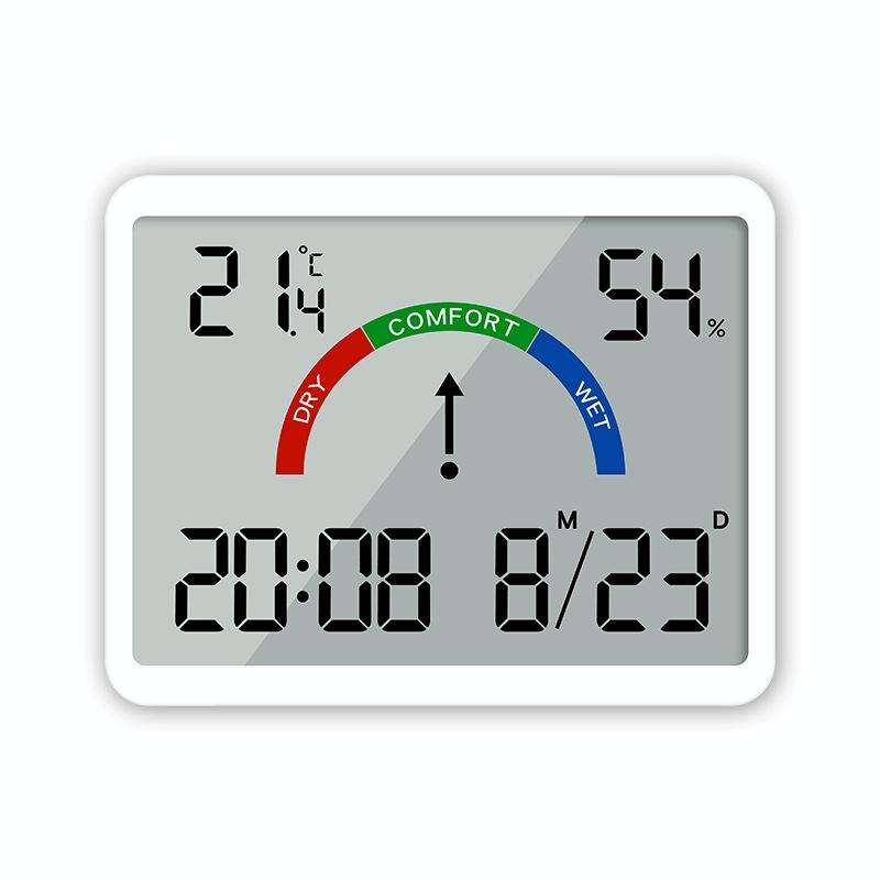 Magnetic LCD Digital Aalarm Clock Large Screen With Temperature Humidity Display(9905 White)