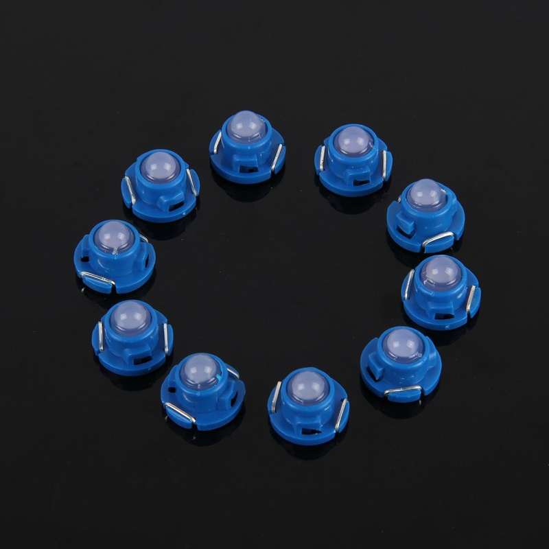 10PCS 2W T4.7 Wedge Instrument Panel LED Light Dashboard Gauge Cluster Indicator Lamp Bulb (Blue ...