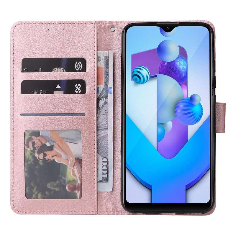 For vivo Y91C / Y1s Multifunctional Horizontal Flip Leather Case with Three Card Slot(Rose Gold)