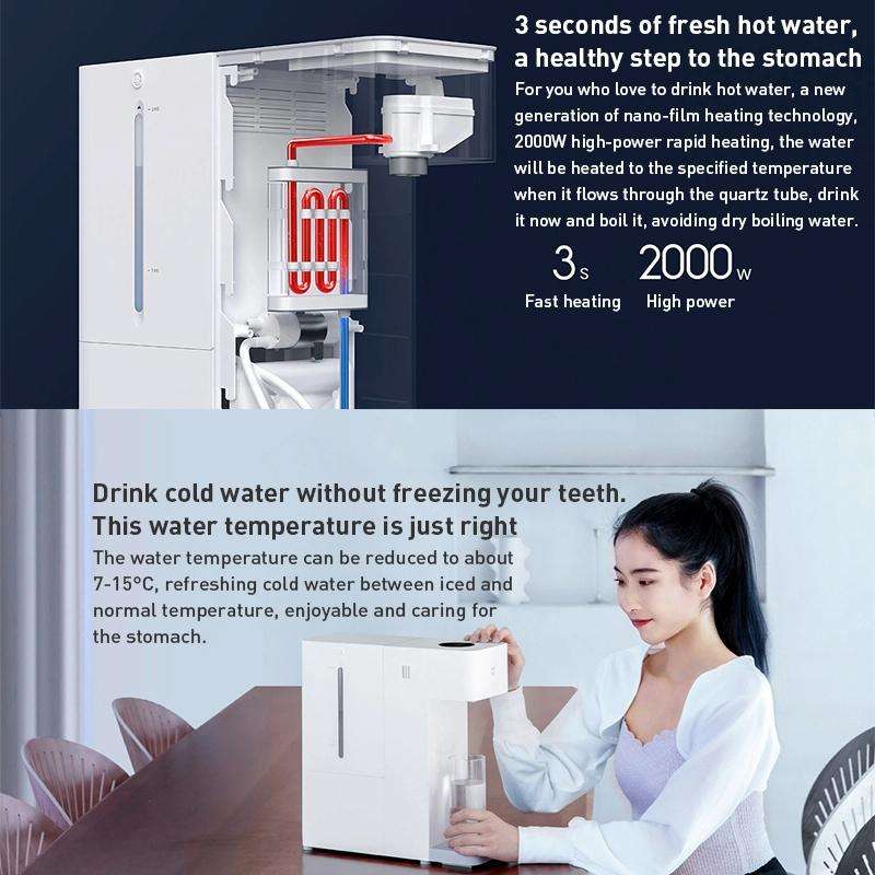 Original Xiaomi Smart 3s Instant Heating Water Dispenser 3L, CN Plug (White)