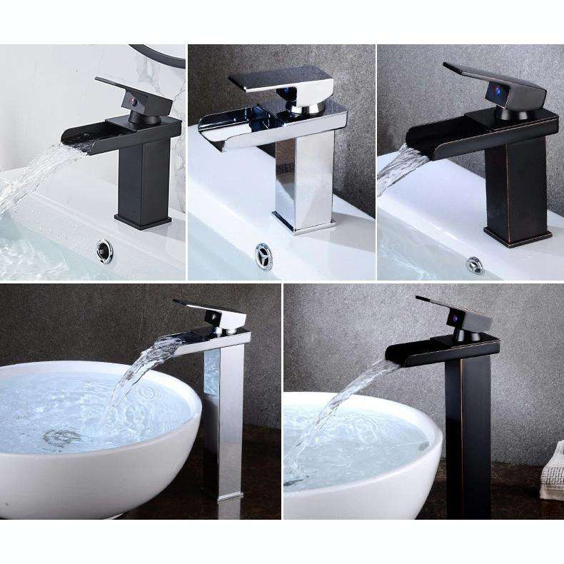 Bathroom Wide Mouth Faucet Square Sink Single Hole Basin Faucet, Specification: HT-81566 Wide-mou...