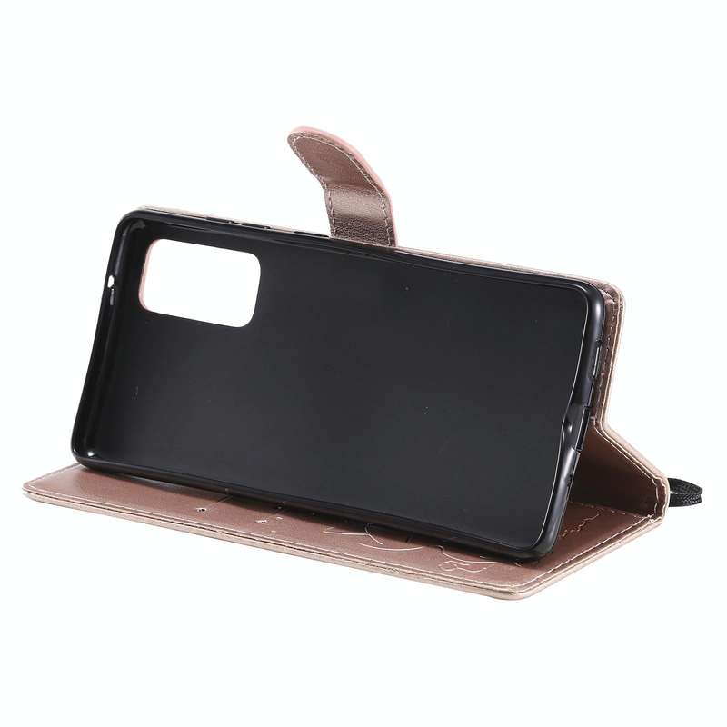 For Samsung Galaxy S20 FE Cat Bee Embossing Pattern Shockproof Horizontal Flip Leather Case with ...