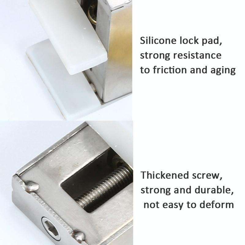 2 PCS Aluminum Screen Window Door Lock Child Protection Safety Lock Anti-theft Stopper(Hex Key)