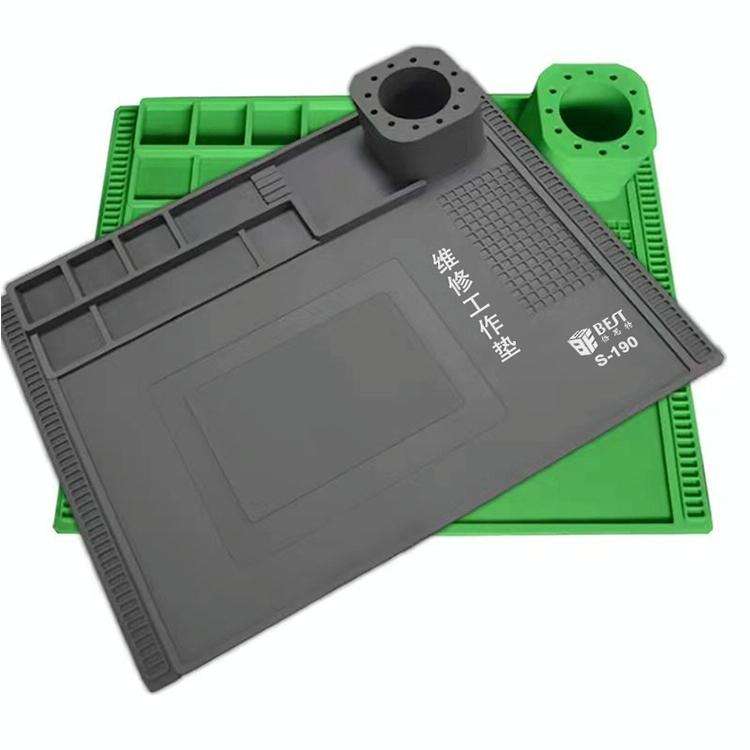 BEST S-190 High-temperature Resistant Silicone Pad Workbench Pad(Grey)