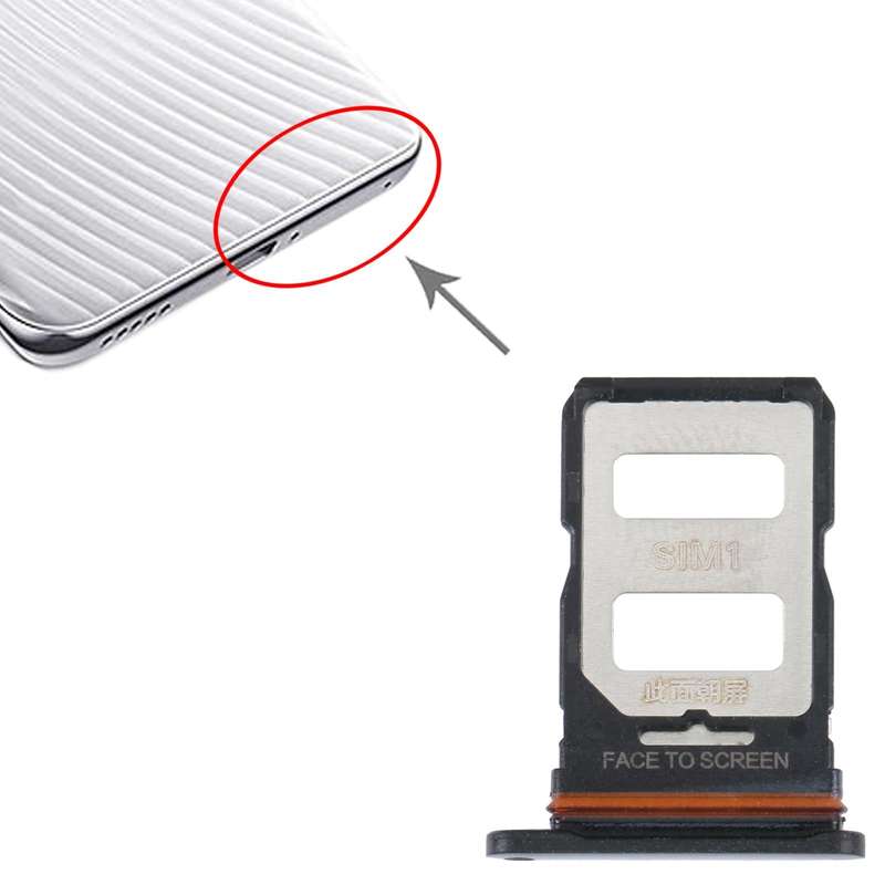 For Xiaomi Civi 2 SIM Card Tray + SIM Card Tray (Black)