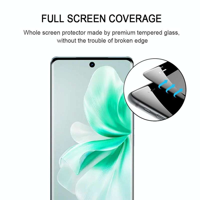 For vivo V30 / V30 Pro 3D Curved Edge Full Screen Tempered Glass Film