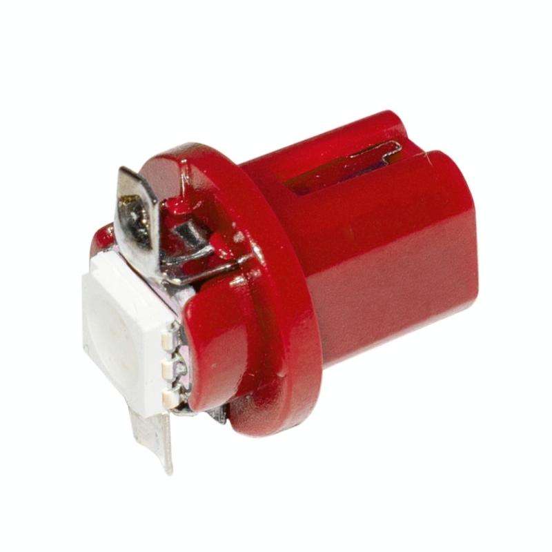 10 PCS T8.5 5050 Led 1 SMD Car Gauge Dash Bulb Dashboard Instrument Light Wedge Interior Lamp(Red)