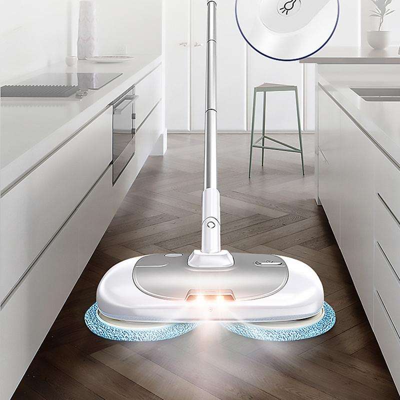 Cordless Electric Rotary Mop Floor Scrubber Household Handheld Water Spray Cleaning Multifunction...