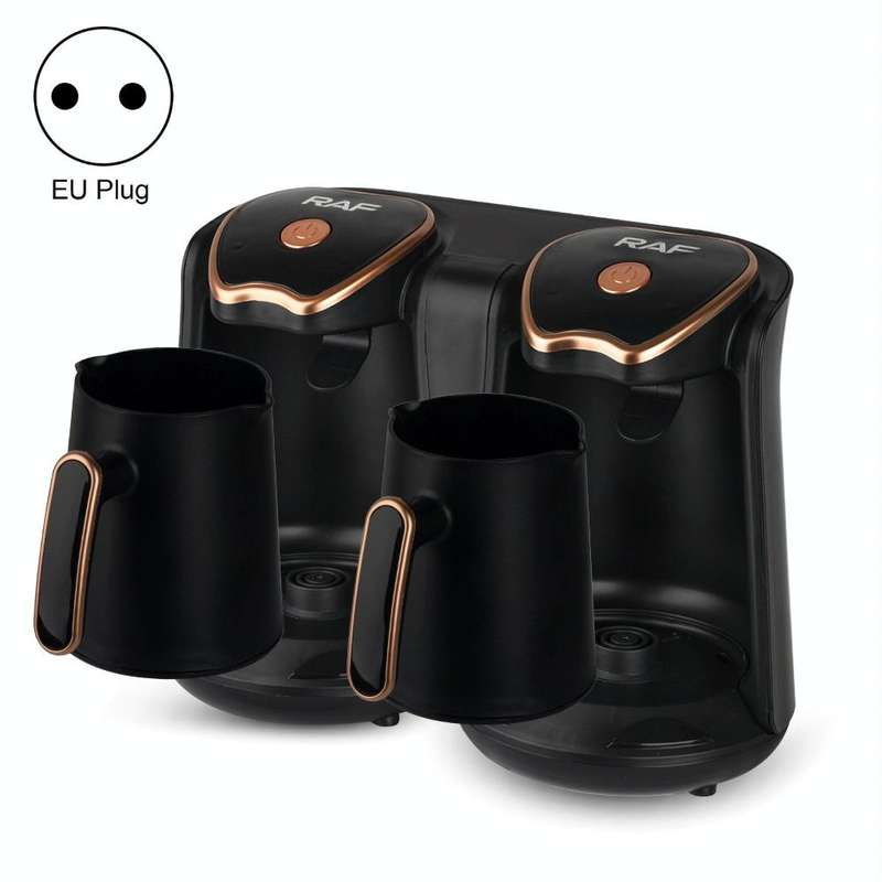RAF R.109 Household Heating Coffee Pot Portable Office Coffee Tea Maker, EU Plug(Black Gold)