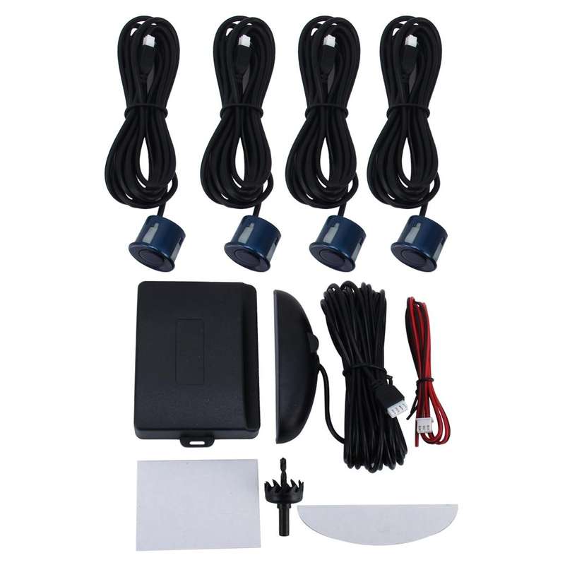 Car Buzzer Reverse Backup Radar System - Premium Quality 4 Parking Sensors Car Reverse Backup Rad...