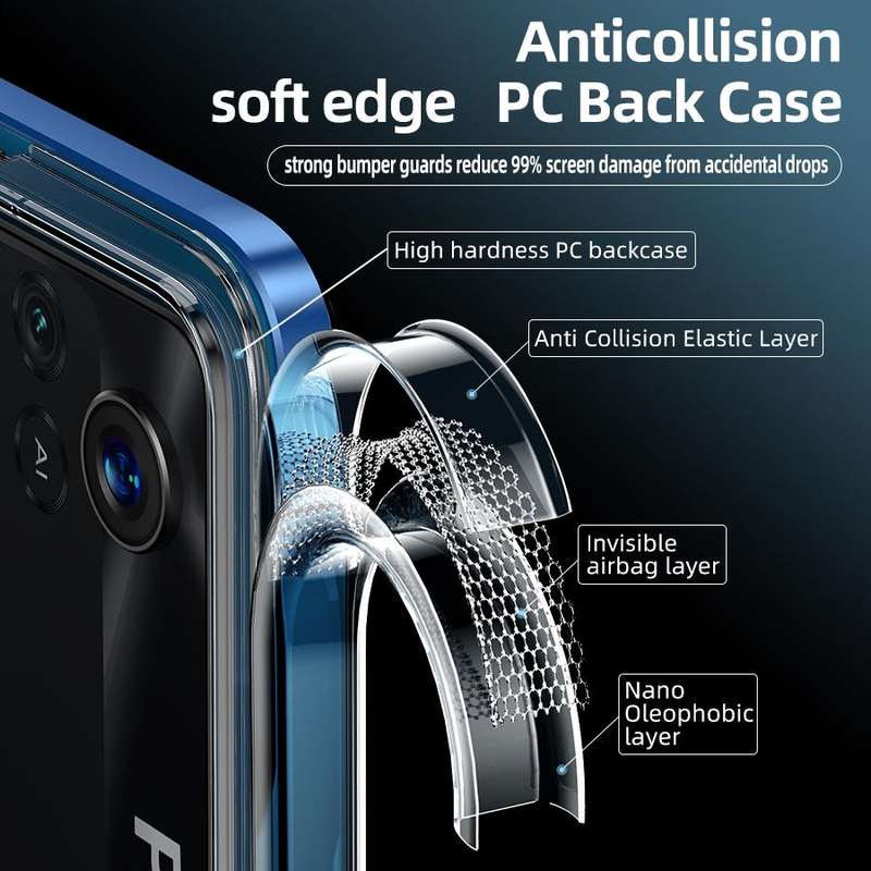 For Xiaomi Poco X4 Pro 5G Ice Crystal PC + TPU Phone Case(Transparent Black)