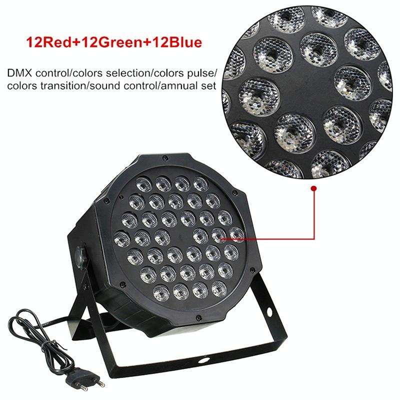 36W 36 LEDs DMX512 RGB LED PAR Light with Remote Control, Strobe + Sound Control + Self-propelled...