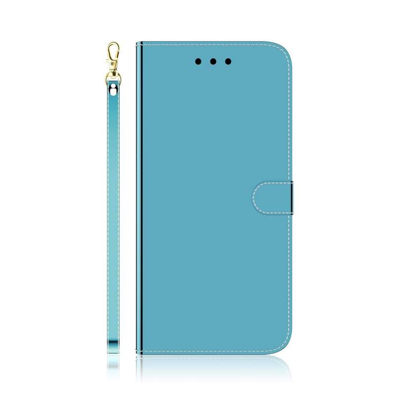For OPPO A96 5G / Reno7 Z 5G Imitated Mirror Surface Leather Phone Case(Blue)