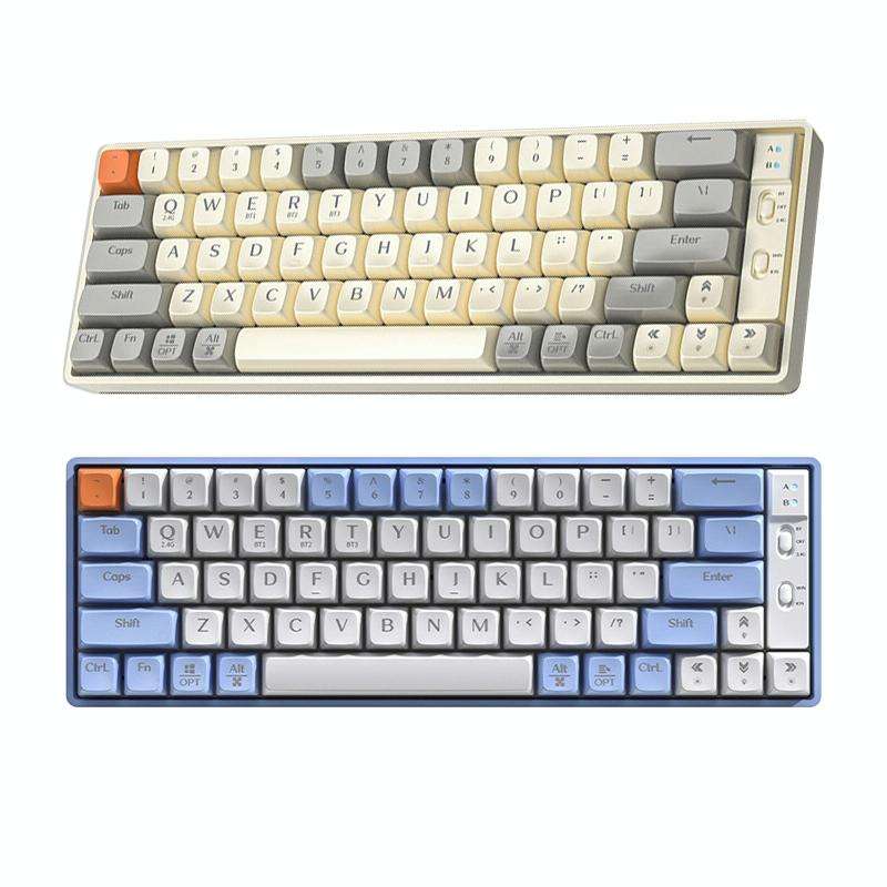 LANGTU GK65 65 Keys Wireless / Bluetooth / Wired Three Model Game Mechanical Keyboard, Cable Leng...
