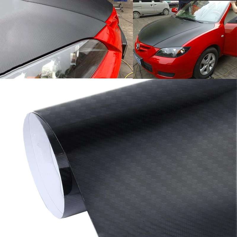 5D High Gloss Carbon Fiber Car Vinyl Wrap Sticker Decal Film Sheet Air Release, Size: 152cm x 50c...