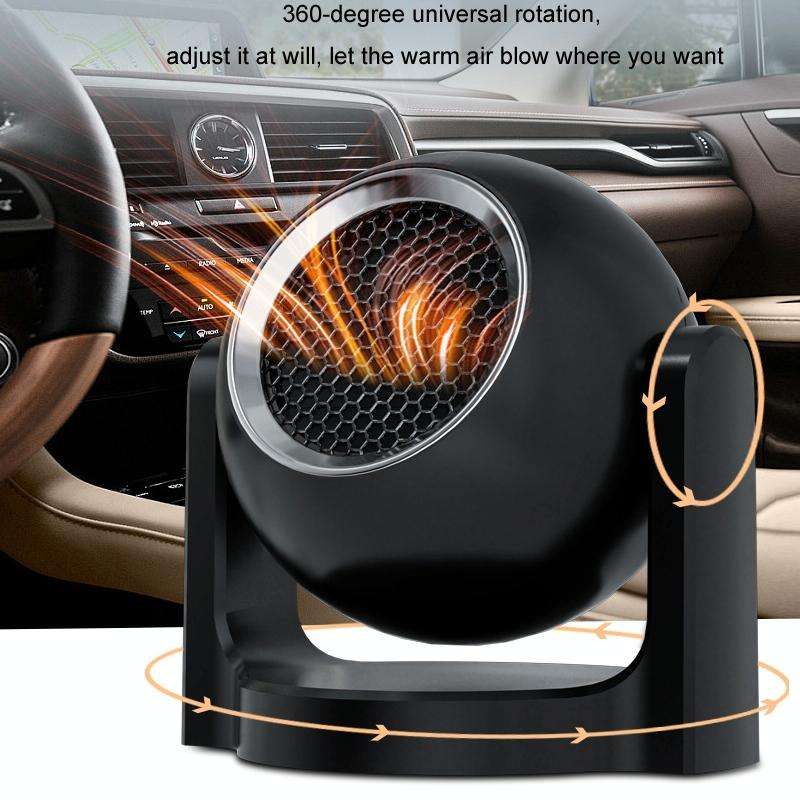 12V Winter Car-mounted Fast-heating Air Heater Window Glass Defogging Heater(White)