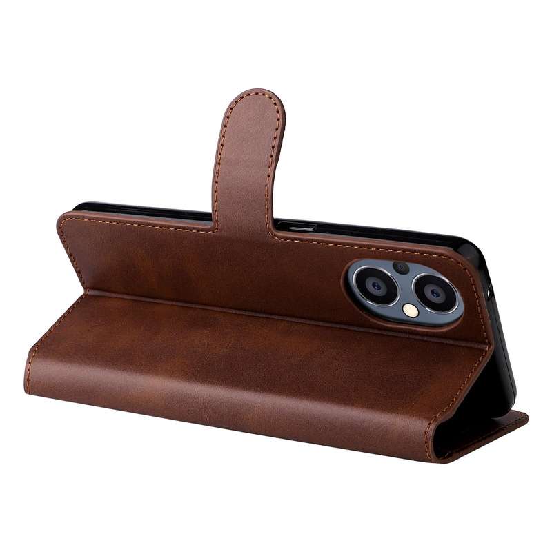 For OPPO Reno7 Z 5G / A96 5G Classic Calf Texture Flip Leather Case(Brown)