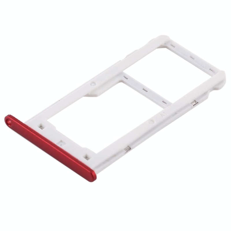SIM Card Tray + SIM Card Tray / Micro SD Card for Huawei Enjoy 7 (Red)