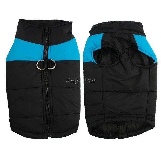 Waterproof Pet Dog Puppy Vest Jacket Chihuahua Clothing Warm Winter Dog Clothes Coat, Size:S(Blue)