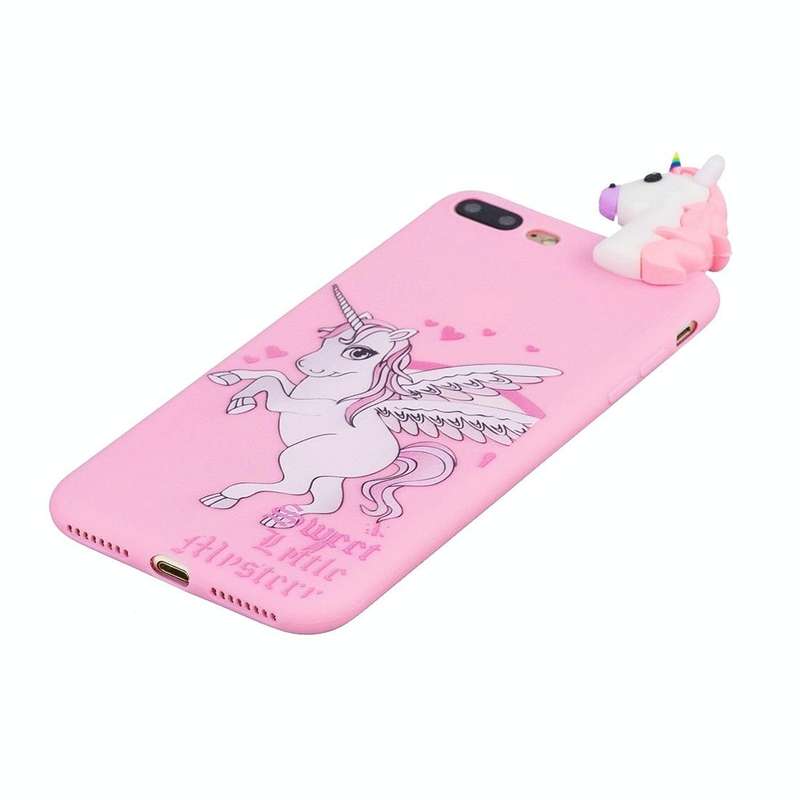 For iPhone 7 Plus / 8 Plus Shockproof Cartoon TPU Protective Case(Unicorn)