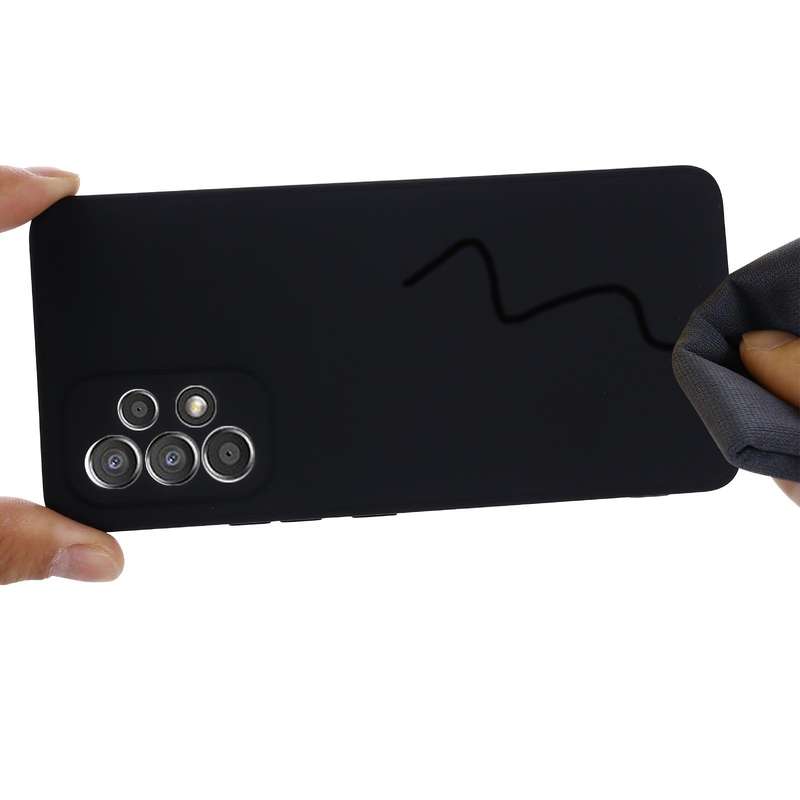 For Samsung Galaxy A33 5G Color Liquid Silicone Phone Case(Black)