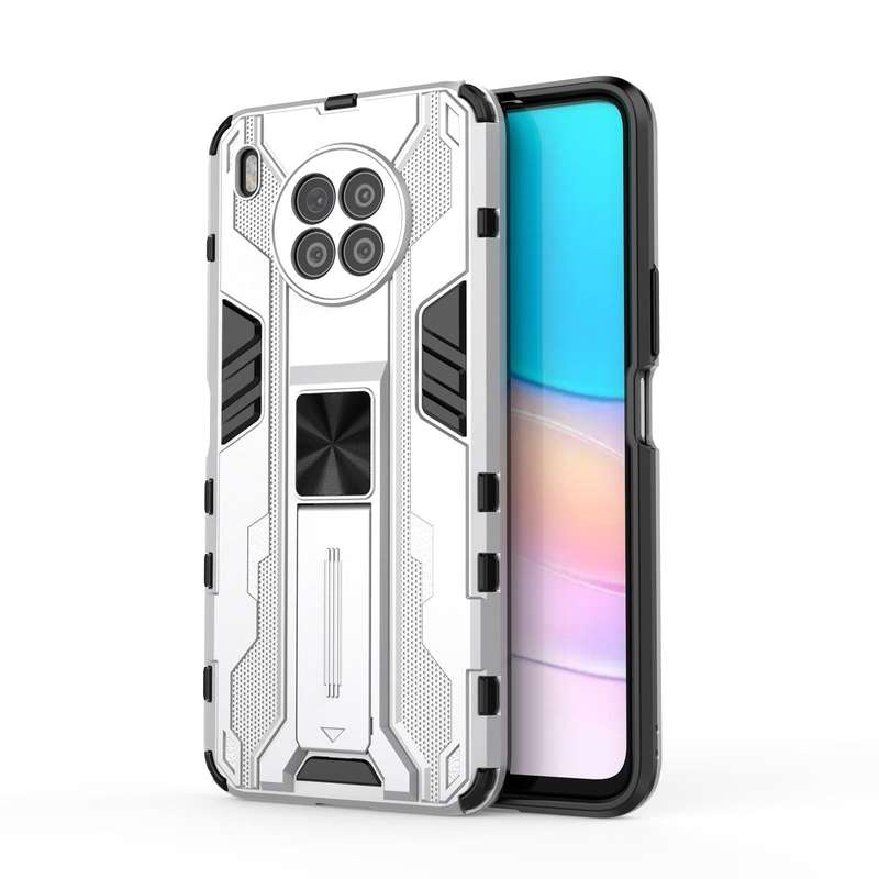 For Huawei nova 8i Supersonic PC + TPU Shock-proof Protective Case with Holder(Silver)