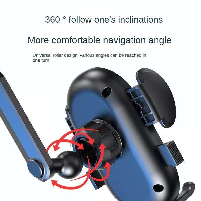 R004 Rearview Mirror 360 Rotatable Retractable Car Phone Holder