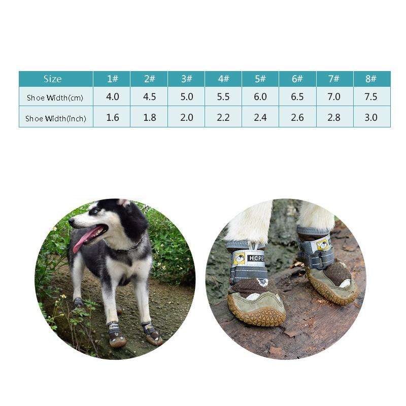 4 PCS / Set HCPET Dog Shoes Breathable Net Dog Shoes, Size: No.7 7cm(Orange)
