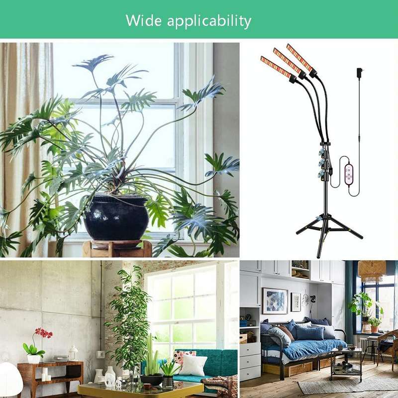 LED Growth Lamp Full-Spectrum Floor Tripod Plant Lamp Indoor Breeding Folding Filling Light, Spec...