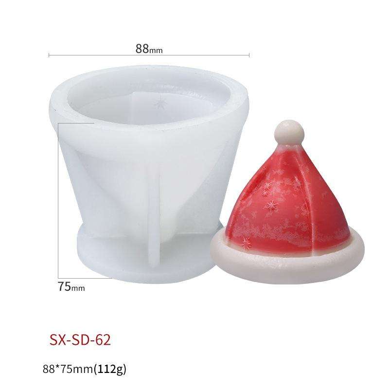 Christmas DIY Scented Candle Silicone Mold, Color: White(SD-62)