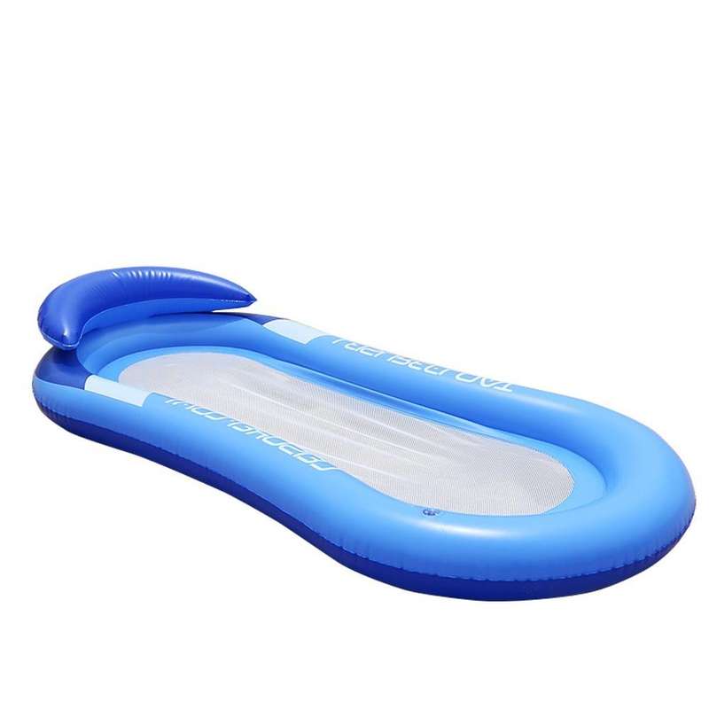 Adult Floating RowLounge Chair Water Toy Inflatable Bed with Armrest Hammock Back, Size: 160 x 90...