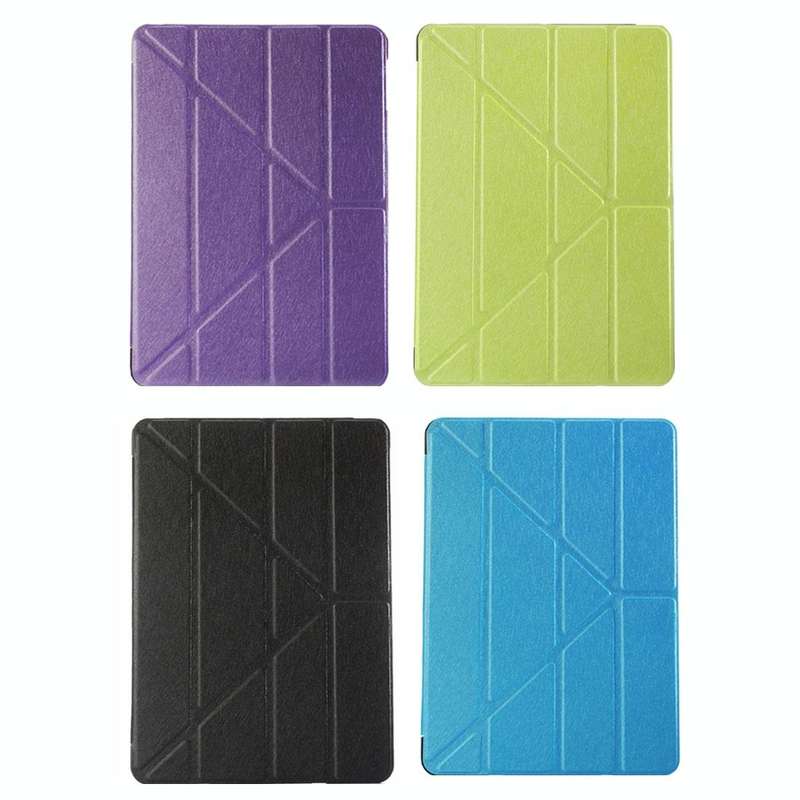 For iPad 9.7 (2018) & iPad 9.7 (2017) & iPad Air Silk Texture Horizontal Deformation Flip Leather...