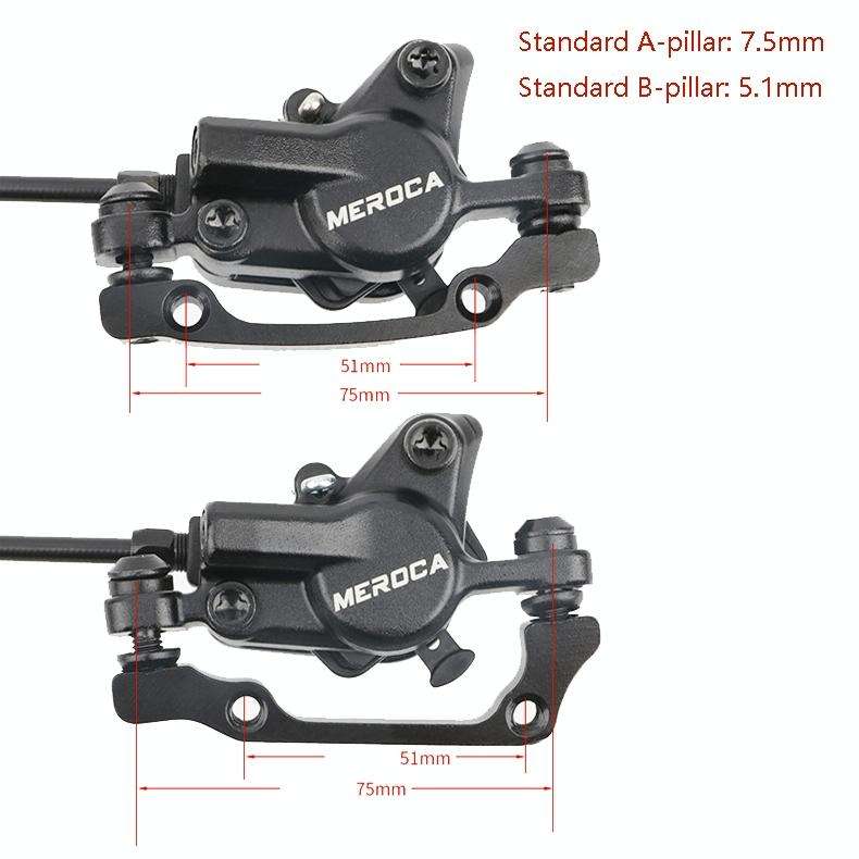 Meroca M800 Bicycle Brake Mountain Bike Universal Bilateral Brake Oil Pressure Disc Brake, Style:...